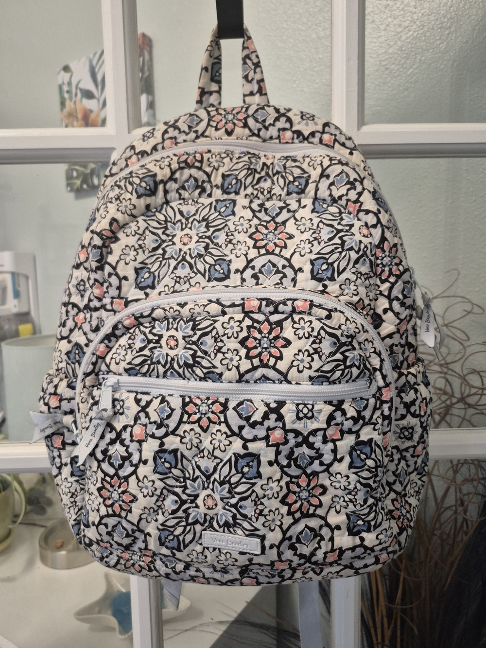 Large Vera Bradley Floral Quilted Laptop Backpack